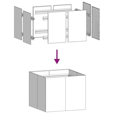 Plantenbak 100x100x80 cm staal olijfgroen