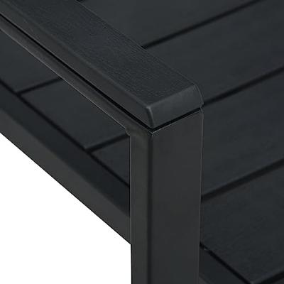 Tuinstoelen 4 st hout-look HDPE zwart