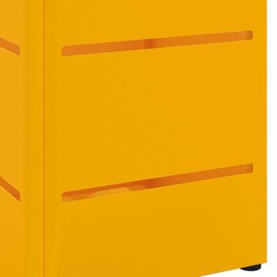 VidaXL Paraplu standaard mosterdgeel 15,5 x 15,5 x 49 cm metaal