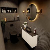 MONDIAZ FOWY toiletmeubel 80cm kleur talc. Waskom positie midden kleur urban | urban. Met 1 kraangat - thumbnail