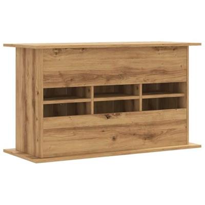 Aquariumstandaard 101x41x58 cm bewerkt hout artisanaal eiken