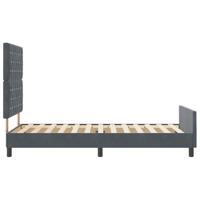 Boxspringbed met hoofdeinde Donkergrijs 90 x 190 cm Fluweel - thumbnail