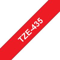 Brother TZ-435 labelprinter-tape Wit op rood - thumbnail