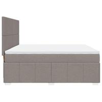 Boxspring met matras stof taupe 180x200 cm - thumbnail