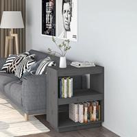 Boekenkast 60x35x71 cm massief grenenhout grijs - thumbnail