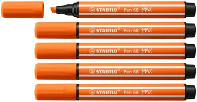 Viltstift stabilo pen 68/30 max bleek vermiljoen | 5 stuks