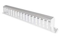 VALUE 19 Frontplaat 1 HE met rangeerkanaal 40 x 80 mm, grijs - thumbnail