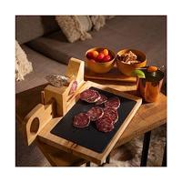 Worst Guillotine - LIVOO - MEC127 - Bovenkant van rubberhout en leisteen - Mes van roestvrij staal - Veiligheid - thumbnail