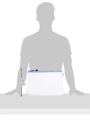 Opbergtas Tarifold met rits 330x240mm PVC blauw | 8 stuks