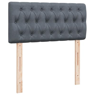 Boxspring met matras fluweel donkergrijs 120x190 cm - thumbnail