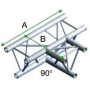 Showtec PT30 Driehoek truss 017 3-weg T-stuk 90g