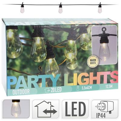Basic Outdoor feestverlichting 12.5 m 20 led-lampen warm wit