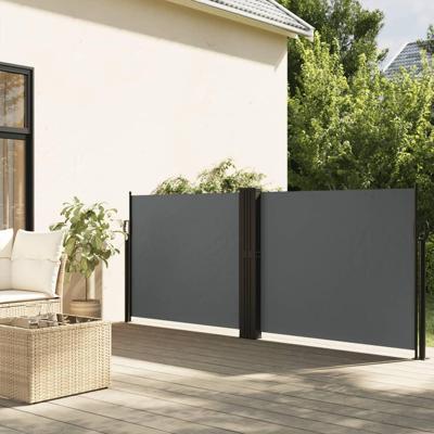 Windscherm uittrekbaar 140x600 cm antraciet Windscherm uittrekbaar 140x600 cm antraciet