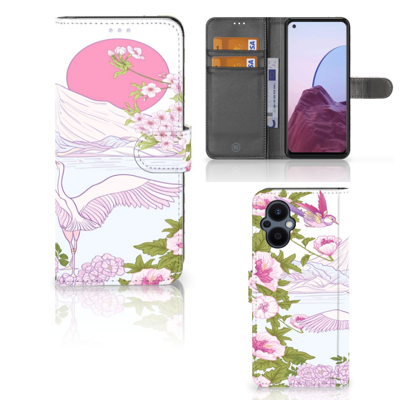 OPPO Reno 8 Lite | OnePlus Nord N20 | Telefoonhoesje | Met pasjeshouder | Bird Standing