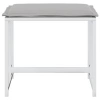 Tuinkrukken 4 st met kussens staal en textileen wit - thumbnail