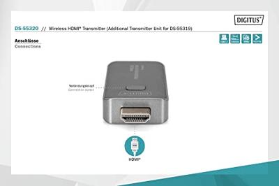 Digitus DS-55320 Draadloze HDMI-zender 50 m 5 GHz 1920 x 1080 Pixel