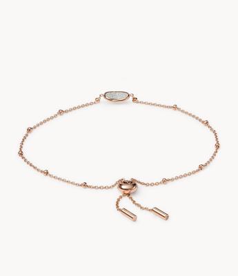 Fossil JF03647791 Armband Vintage Glitz staal rosekleurig 16,5-19 cm