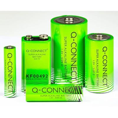 Q-CONNECT batterij, alkaline, D, blister van 2 stuks