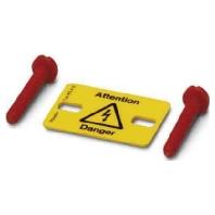 Phoenix Contact 0805315 Waarschuwingsbord Waarschuwing Kunststof (b x h) 56 mm x 26 mm DIN 61010-1 1 stuk(s)