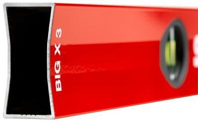 Sola Alu-Waterpas X-profiel BIGX3/120, 120cm 3 libellen 0,50mm/m rood - 01373401 - 01373401 - thumbnail