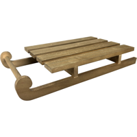 Houten slee | 25x13.5x4cm | hout | naturel | 24 stuks - thumbnail