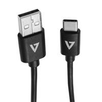 V7 V7U2AC-2M-BLK-1E USB 2.0A naar USB-C kabel 2m zwart - thumbnail