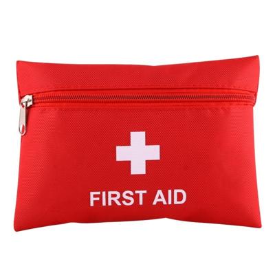 2 PC's-draagbare EHBO-Kit met tas omvat schoonmaken Pads Gauzes schaar Band-aids en pincet willekeurige kleur levering