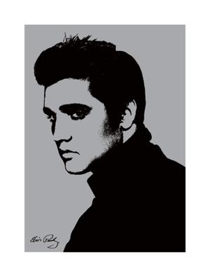 Kunstdruk Elvis Presley - Metallic 60x80cm