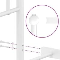 Bedframe met hoofdbord metaal wit 150x200 cm - thumbnail