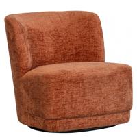 WOOOD Draaifauteuil 'Atty' Structure Velvet, kleur Blossom - thumbnail