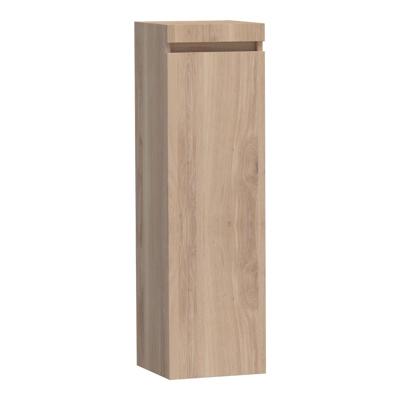 Brauer Joy - Hoge Kast - 120 cm - 1 Deur - Greeploos - Rechtsdraaiend - Lamellen Eiken Naturel
