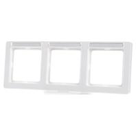 Berker Q.1 afdekraam met tekstveld 3-voudig horizontaal polarwit - thumbnail