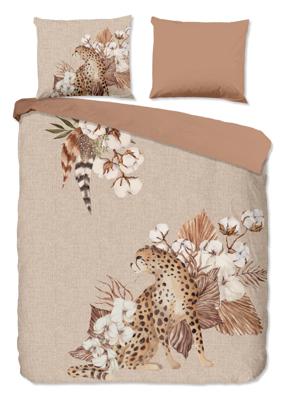 Good Morning Dekbedovertrek "tijger en bloemen" - Zand - (240x200/220 cm) - Katoen Flanel Good Morning Dekbedovertrek "tijger en bloemen" - Zand - (240x200/220 cm) - Katoen Flanel
