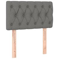 Boxspring met matras stof donkergrijs 80x200 cm - thumbnail