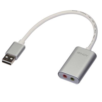 LINDY Audio Converter USB Typ A auf Audio Konverter [USB - Jackplug]