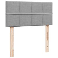Boxspring met matras stof lichtgrijs 180x200 cm - thumbnail