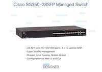 Cisco SG350-28SFP Gigabit Managed SFP-switch met 28 poorten (SG350-28SFP-K9-EU) - thumbnail
