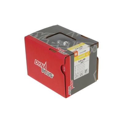 Dynaplus Houtbouwschroef Verzinkt Tellerkop Voldraad +Snijpunt Torx TX25 5.0X40 | 200 stuks - 0286.01.41601
