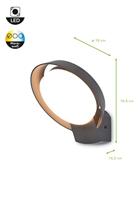 Buitenlamp rond &apos;Polo&apos; downlighter donker grijs led lamp 3000k 18 cm - thumbnail