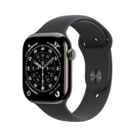 Apple Watch Series 11 GPS + Cellular - 46 mm - Slate Titanium kast - Zwarte sportband - M/L - thumbnail