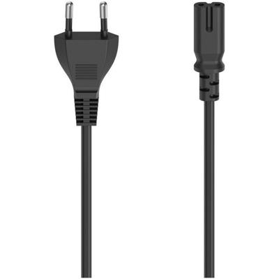 Hama Stroomsnoer euro plug 1.5 meter Kabel Zwart