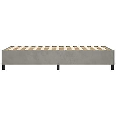 Boxspringframe fluweel lichtgrijs 90x200 cm Boxspringframe fluweel lichtgrijs 90x200 cm