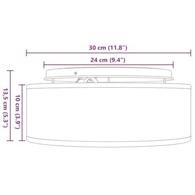 VidaXL Plafonnière met schijnwerpers wit 30 x 30 x 13,5 cm stof