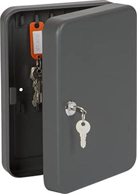 Sleutelkast plaats voor 24 sleutels mat antraciet