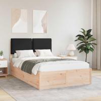 Bedframe met Gevoerd Hoofdgedeelte Zwart 120 x 190 cm - thumbnail