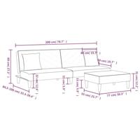 2-delige Loungeset met kussens fluweel donkergroen - thumbnail