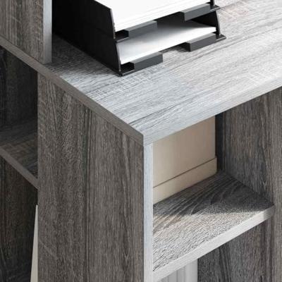 Bureau met opbergruimte Grijs sonoma 90 x 48 x 101,5 cm