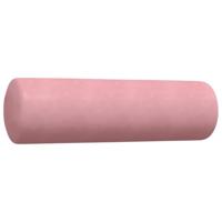 3-delige Loungeset met kussens en bolsters fluweel roze - thumbnail