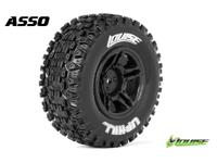 Louise SC-UPHILL shortcourse Soft banden op zwarte velgen - SC10 4X4 (voor/achter) - thumbnail