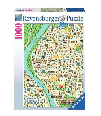 Ravensburger legpuzzel map of seville, 1000st. Ravensburger legpuzzel map of seville, 1000st.